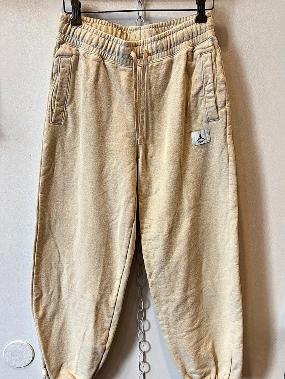 Jordan Flight Jogger Pants in Cream size Small